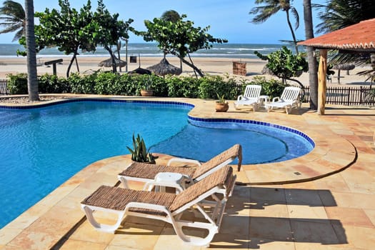 chairs at pool
