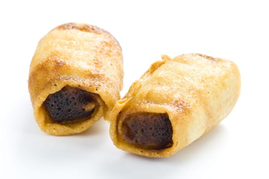 delicious	 spring rolls  traditional china cuisine isolated