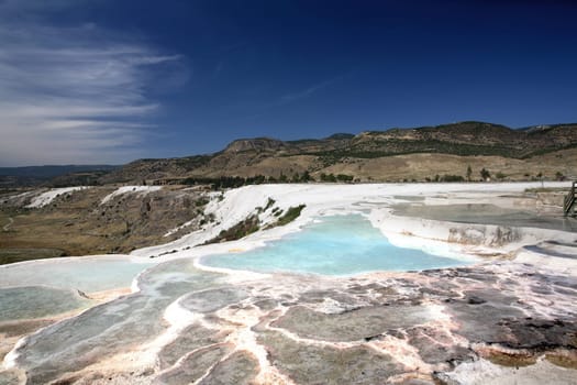 Travertine pools and terraces, Pamukkale, Turkey