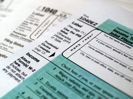 Range of various blank USA tax forms