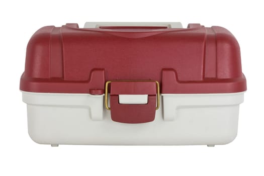 fishing tackle box isolated on a white background