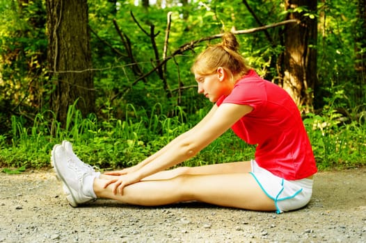 Woman trail runner, from a complete series of photos.
