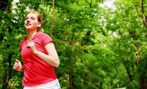 Woman trail runner, from a complete series of photos.