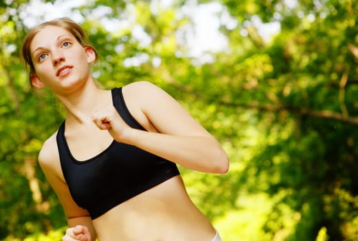 Woman trail runner, from a complete series of photos.