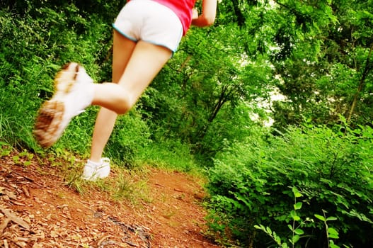 Woman trail runner, from a complete series of photos.