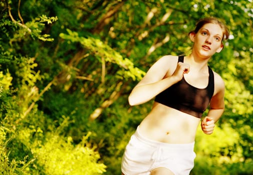 Woman trail runner, from a complete series of photos.