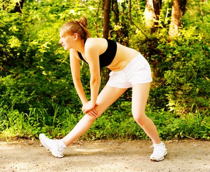 Woman trail runner, from a complete series of photos.