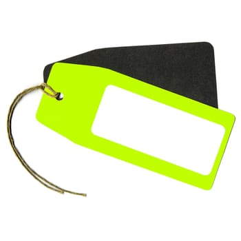 Price tag or address label with string