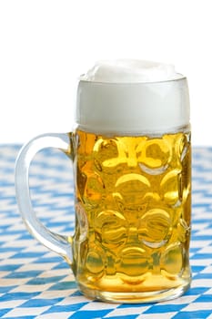 Close-up of original Bavarian Oktoberfest Beer stein (mug)