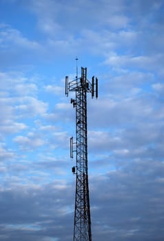 multiple antenna communications tower - tv, radio, cellphones, telephones microwave data links etc