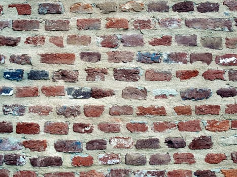 Detail of a brick wall useful as a background