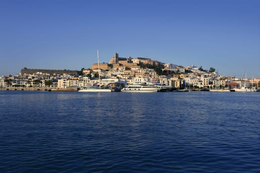 Ibiza Balearic Mediterranean white island from Spain