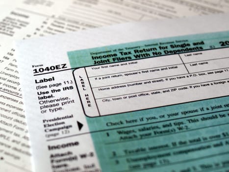 Range of various blank USA tax forms
