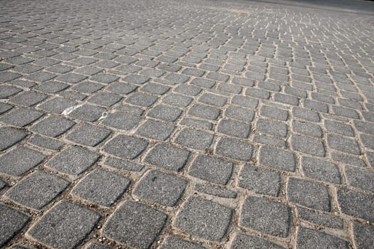 Stone pavement texture of an urban street