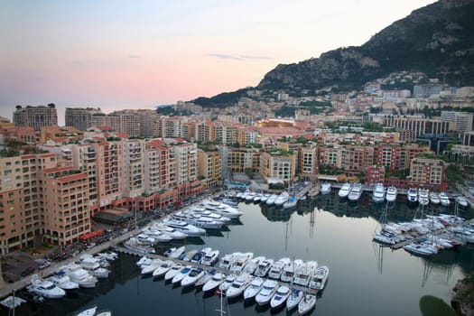 View of Monaco at night