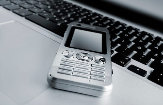 Laptop and Mobile Phone