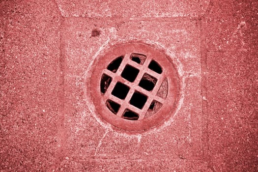 Drain hole at Fort Worden military bunker in Port Townsend Washington.