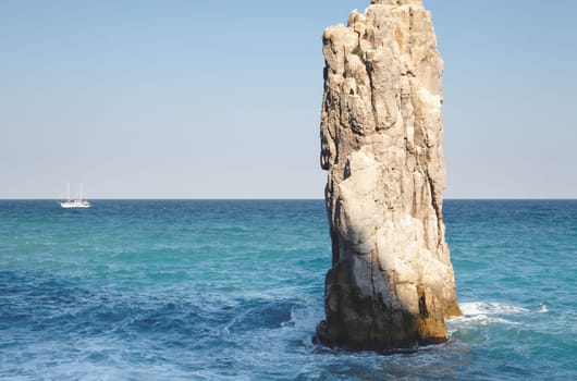 The rock in the Black sea (Crimea). The name of this rock - The Sail.