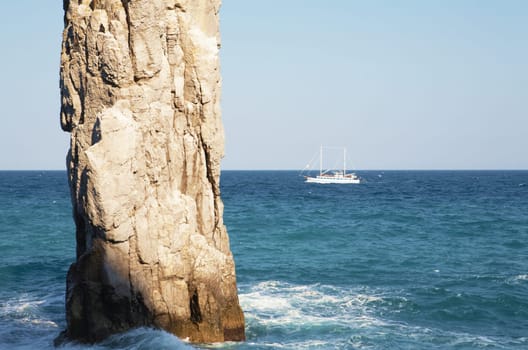 The rock in the Black sea (Crimea). The name of this rock - The Sail.