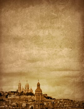 old-fashioned paris france -  with space for text or image