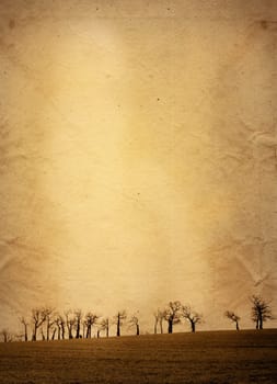 old-fashioned artistic landscape