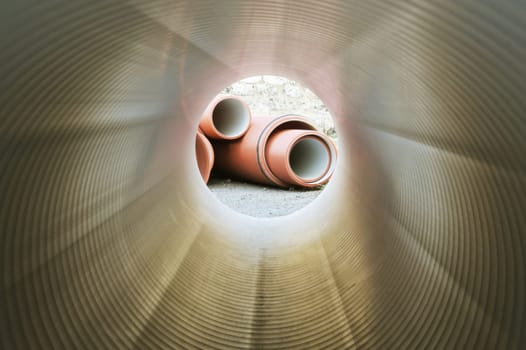 Inside of plumbing tube
