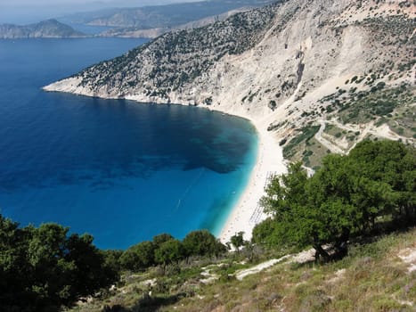 Scenic view of Myrtos beach