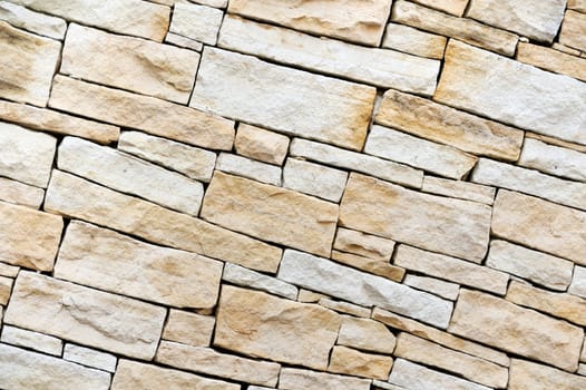 Wall made from sandstone bricks