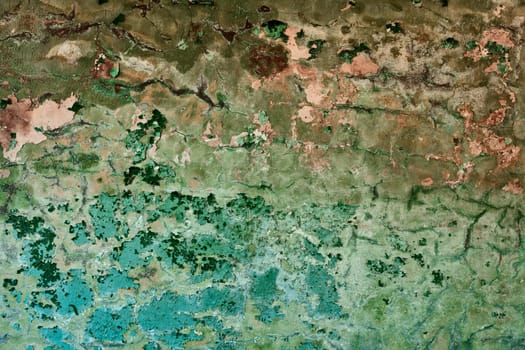 Old painted messy wall with cracks background