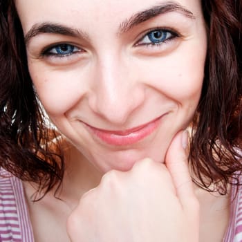 Young and beauty woman looking at you.