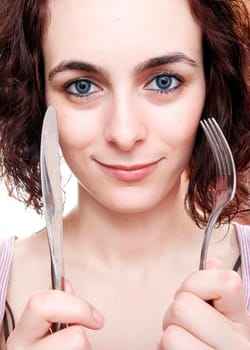 Beauty woman waiting for dinner