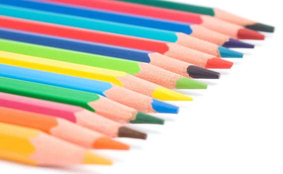 Color pencils isolated on white