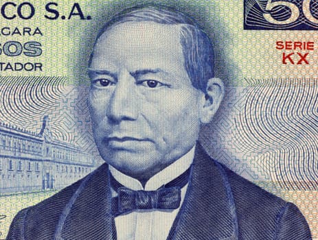 Benito Juarez on 50 Pesos 1981 Banknote from Mexico.   First full blooded indigenous to become president of Mexico and to lead a country in the western hemisphere in over 300 years