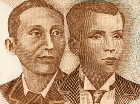 Apolinario Mabini and Andres Bonifacio on 10 Piso 2008 Banknote from Philipines. Revolutionary figure of the Philipines.
