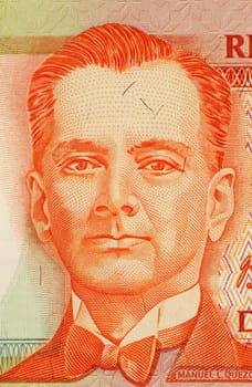 Manuel Quezon on 20 Piso 2008 Banknote from Philipines. First Filipino president of the Philippines under U.S.A occupation.
