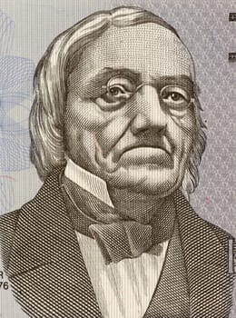 Karl Ernst von Baer on 2 Krooni 1992 Banknote from Estonia. Baltic German biologist pioneer in embryology.