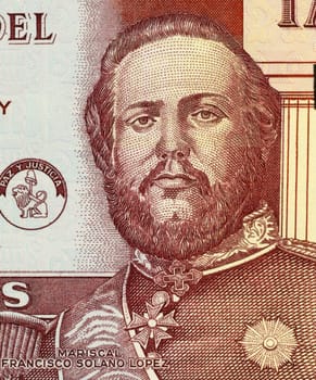Mariscal Francisco Solano Lopez on 1000 Guarani 2005 Banknote from Paraguay