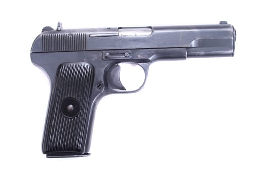 hand gun isolated on the white background