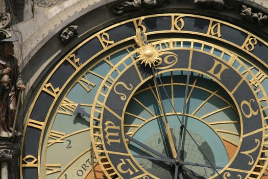 very nice detail of old Prague clock