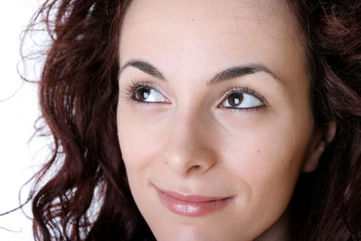 Close-up of a beautiful woman face.