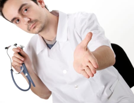 Closeup portrait of a doctor.