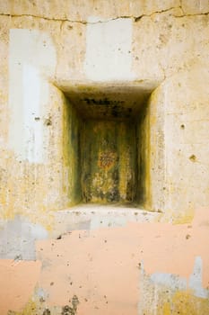 Abstract architecture at Fort Worden military bunker in Port Townsend Washington.