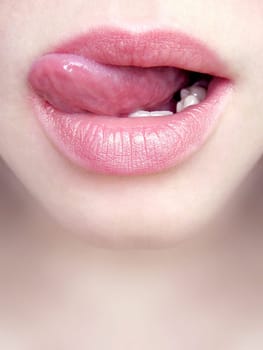 lips with tongue
