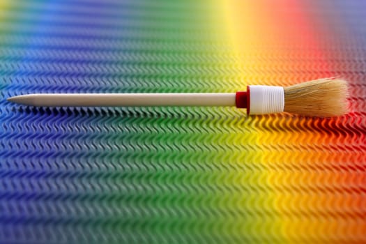 Brush over colorful rainboy wavy 3d background