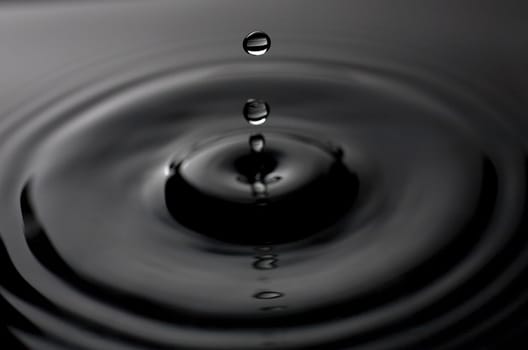 drips that are creating ripples in the water surface