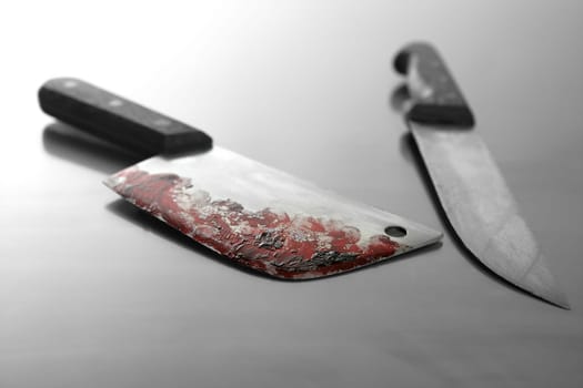 An assassin killing weapon, the bloody knife