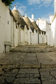 Photo of a typical historic stone building from the south of italy
