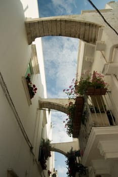 photo of traditional houses in the south of italy, Cisternino, Apulia