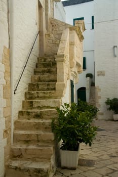 photo of traditional houses in the south of italy, Cisternino, Apulia