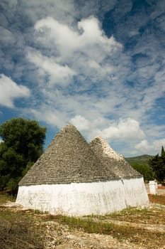 Photo of a typical historic stone building from the south of italy